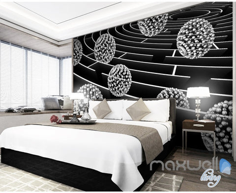 Image of 3D Modern Maze Ball 5D Wall Paper Mural Art Print Decals Living Room Decor IDCWP-3DB-000019