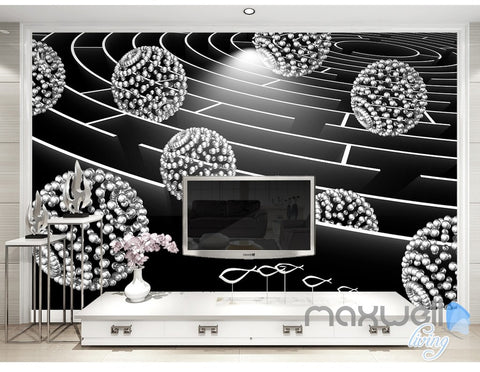 Image of 3D Modern Maze Ball 5D Wall Paper Mural Art Print Decals Living Room Decor IDCWP-3DB-000019