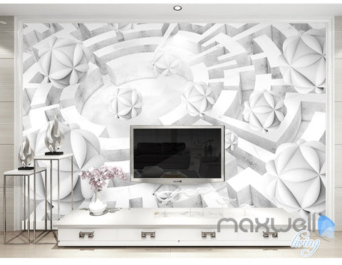 Image of 3D Maze Ball 5D Wall Paper Mural Art Print Decals Modern Living Room Decor IDCWP-3DB-000021