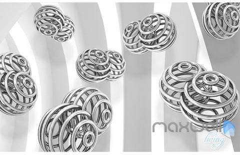 Image of 3D Spin Ball 5D Wall Paper Mural Art Print Decals Modern Bedroom Decor IDCWP-3DB-000022