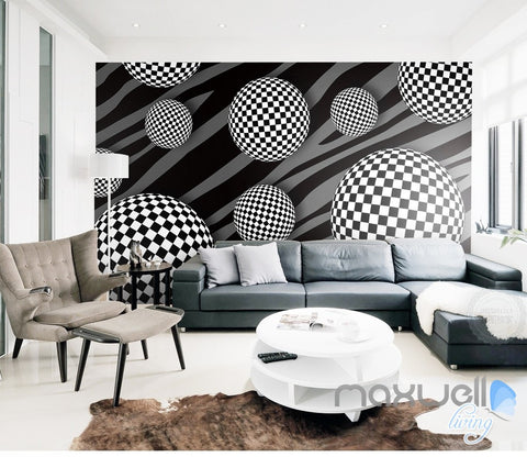 Image of 3D Pattern Sphere 5D Wall Paper Mural Art Print Decals Modern Bedroom Decor IDCWP-3DB-000023