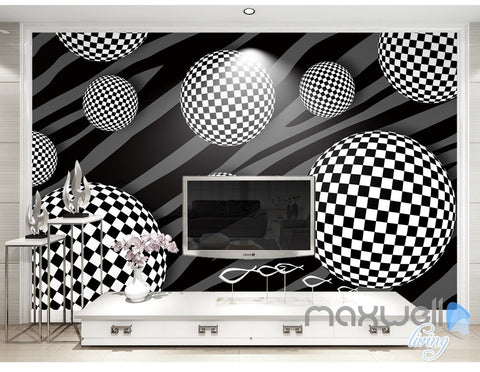 Image of 3D Pattern Sphere 5D Wall Paper Mural Art Print Decals Modern Bedroom Decor IDCWP-3DB-000023