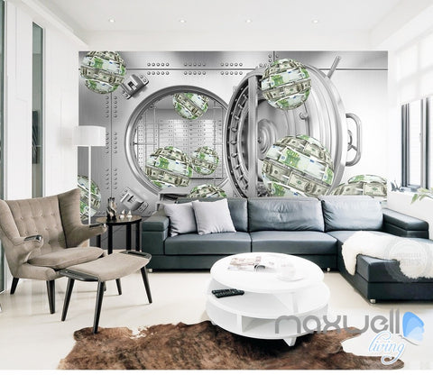 Image of 3D Money Ball Bank 5D Wall Paper Mural Modern Art Print Decals Decor IDCWP-3DB-000034