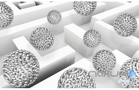 Image of 3D Glass Ball Sphere 5D Wall Paper Mural Modern Art Print Business Decor IDCWP-3DB-000036