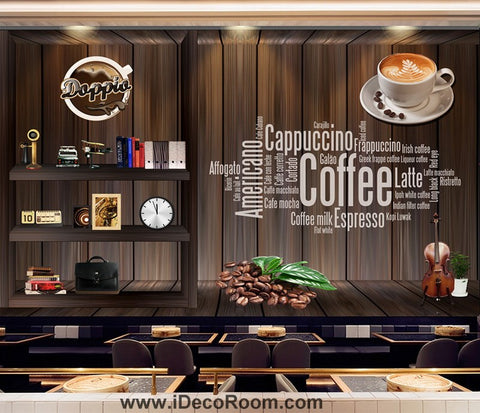 Image of Coffee shop Wallpaper Coffee Club Cafe Wall Murals IDCWP-CF-000001
