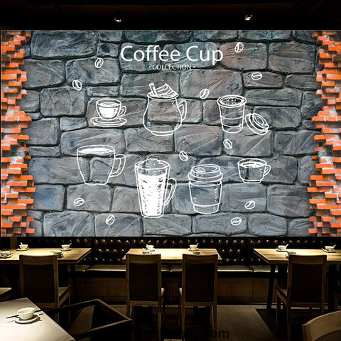 Image of Coffee shop Wallpaper Coffee Club Cafe Wall Murals IDCWP-CF-000002