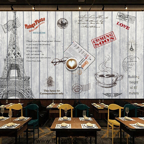 Image of Coffee shop Wallpaper Coffee Club Cafe Wall Murals IDCWP-CF-000004
