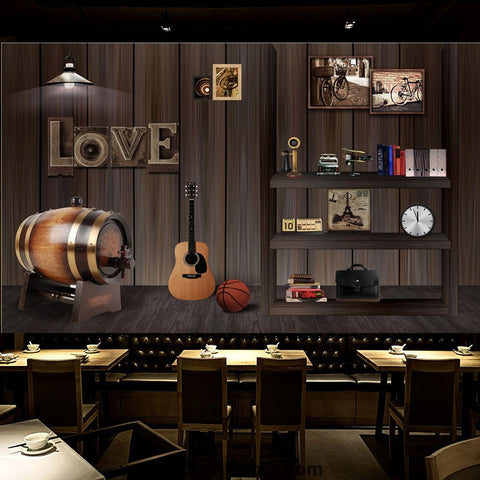 Image of Coffee shop Wallpaper Coffee Club Cafe Wall Murals IDCWP-CF-000005
