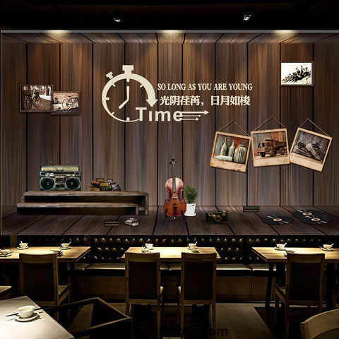 Image of Coffee shop Wallpaper Coffee Club Cafe Wall Murals IDCWP-CF-000006