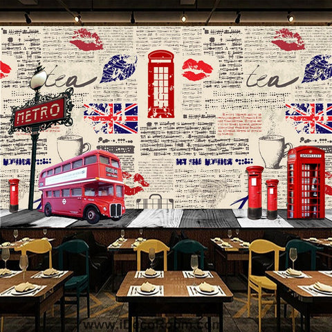 Image of Coffee shop Wallpaper Coffee Club Cafe Wall Murals IDCWP-CF-000008