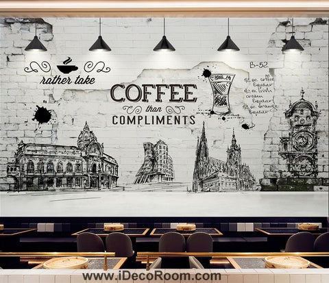 Image of Coffee shop Wallpaper Coffee Club Cafe Wall Murals IDCWP-CF-000009