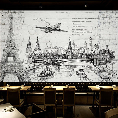 Image of Coffee shop Wallpaper Coffee Club Cafe Wall Murals IDCWP-CF-000010