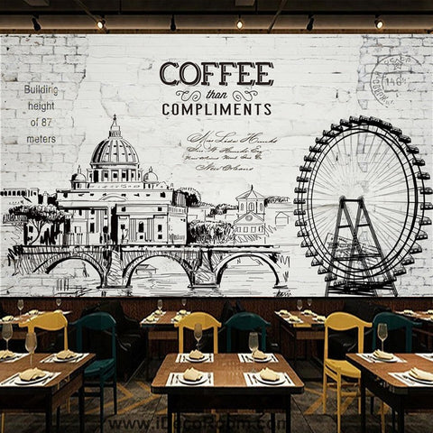 Image of Coffee shop Wallpaper Coffee Club Cafe Wall Murals IDCWP-CF-000017