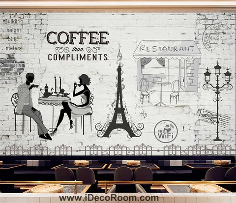 Image of Coffee shop Wallpaper Coffee Club Cafe Wall Murals IDCWP-CF-000018
