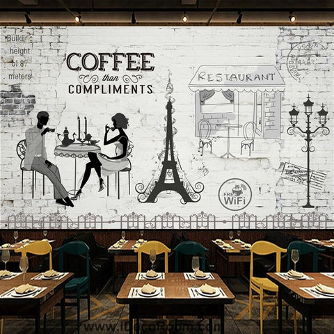 Image of Coffee shop Wallpaper Coffee Club Cafe Wall Murals IDCWP-CF-000018