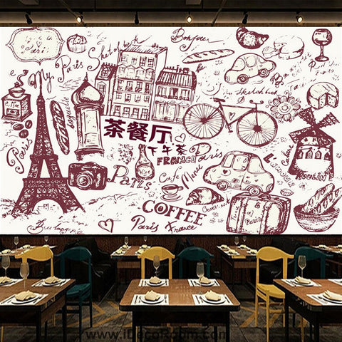 Image of Coffee shop Wallpaper Coffee Club Cafe Wall Murals IDCWP-CF-000019