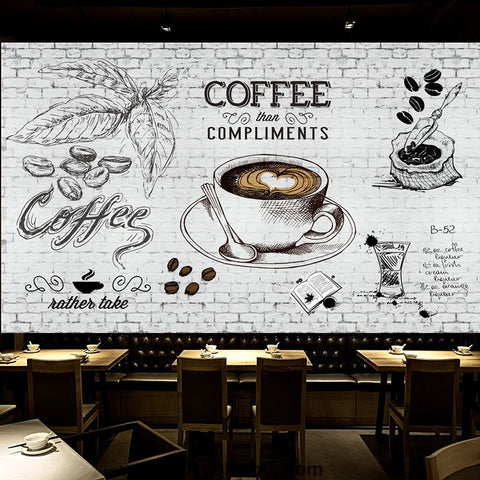 Image of Coffee shop Wallpaper Coffee Club Cafe Wall Murals IDCWP-CF-000020