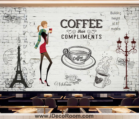 Image of Coffee shop Wallpaper Coffee Club Cafe Wall Murals IDCWP-CF-000029