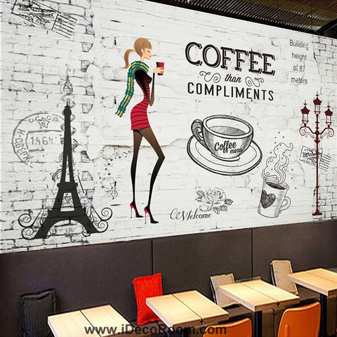 Image of Coffee shop Wallpaper Coffee Club Cafe Wall Murals IDCWP-CF-000029