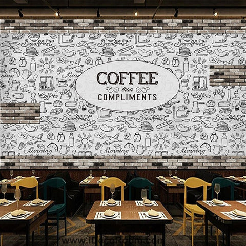 Image of Coffee shop Wallpaper Coffee Club Cafe Wall Murals IDCWP-CF-000031