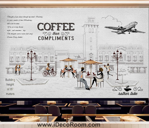Image of Coffee shop Wallpaper Coffee Club Cafe Wall Murals IDCWP-CF-000032