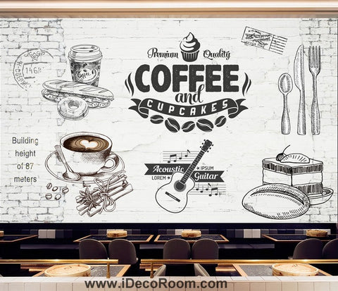 Image of Coffee shop Wallpaper Coffee Club Cafe Wall Murals IDCWP-CF-000034
