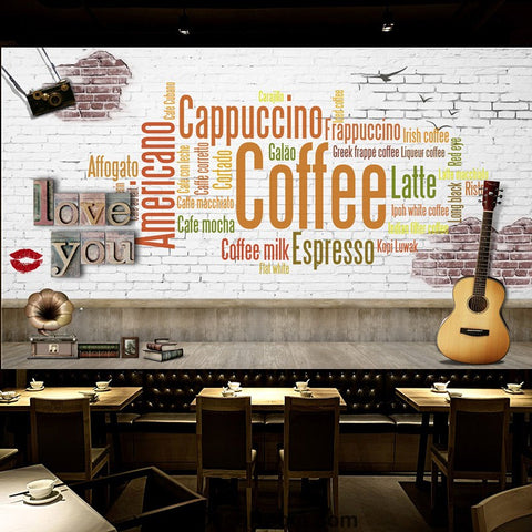 Image of Coffee shop Wallpaper Coffee Club Cafe Wall Murals IDCWP-CF-000036