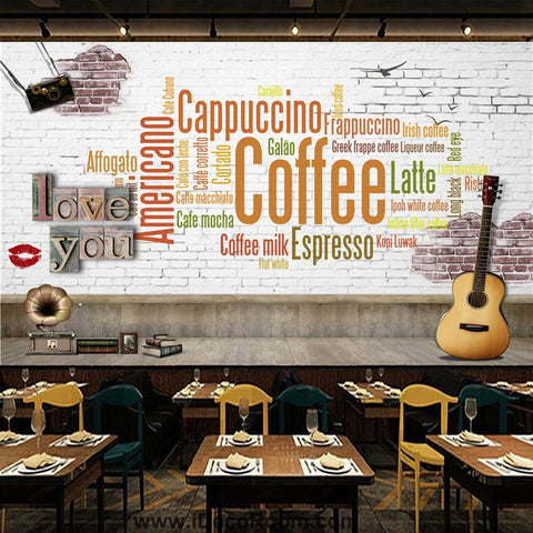 Image of Coffee shop Wallpaper Coffee Club Cafe Wall Murals IDCWP-CF-000036