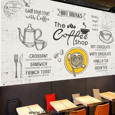 Image of Coffee shop Wallpaper Coffee Club Cafe Wall Murals IDCWP-CF-000039