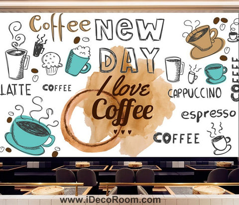 Image of Coffee shop Wallpaper Coffee Club Cafe Wall Murals IDCWP-CF-000041