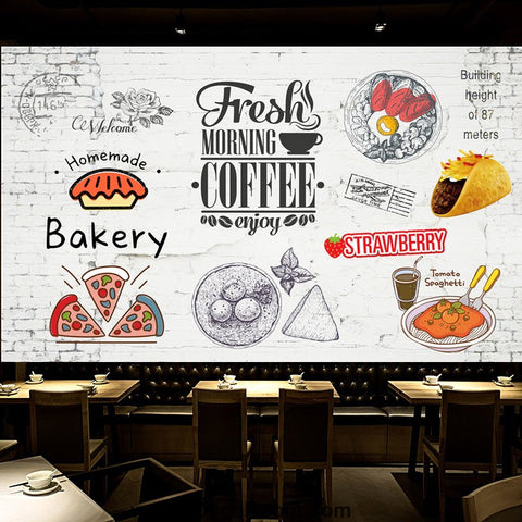 Image of Coffee shop Wallpaper Coffee Club Cafe Wall Murals IDCWP-CF-000043