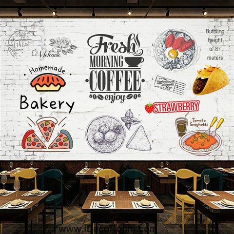 Image of Coffee shop Wallpaper Coffee Club Cafe Wall Murals IDCWP-CF-000043
