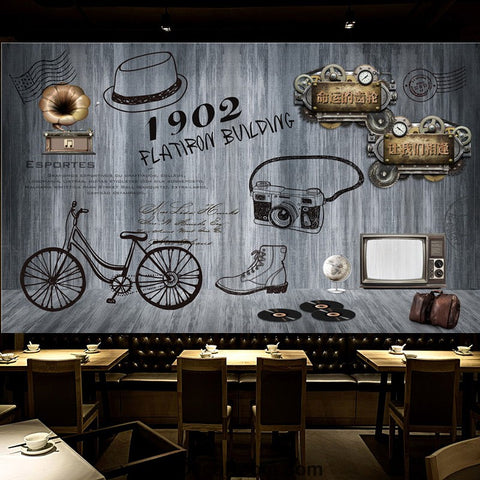 Image of Coffee shop Wallpaper Coffee Club Cafe Wall Murals IDCWP-CF-000044