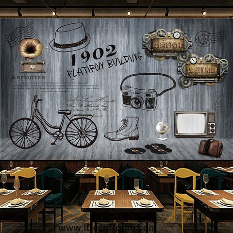 Image of Coffee shop Wallpaper Coffee Club Cafe Wall Murals IDCWP-CF-000044