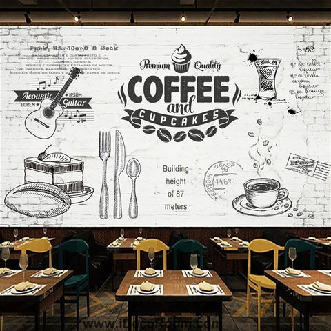 Image of Coffee shop Wallpaper Coffee Club Cafe Wall Murals IDCWP-CF-000045