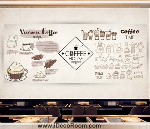 Image of Coffee shop Wallpaper Coffee Club Cafe Wall Murals IDCWP-CF-000046
