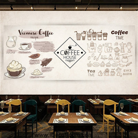 Image of Coffee shop Wallpaper Coffee Club Cafe Wall Murals IDCWP-CF-000046