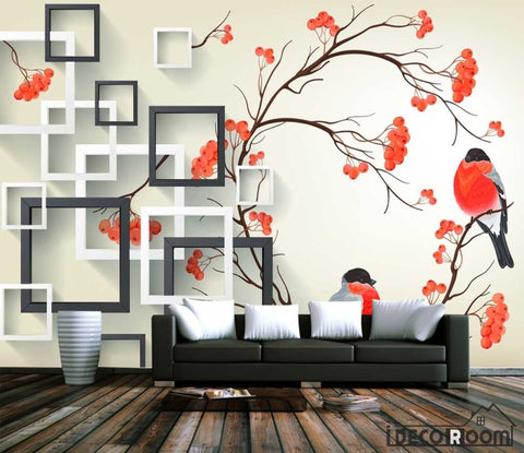 Image of European-style flowers flowers rattan box wallpaper wall murals IDCWP-HL-000012