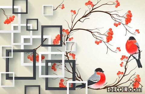 Image of European-style flowers flowers rattan box wallpaper wall murals IDCWP-HL-000012