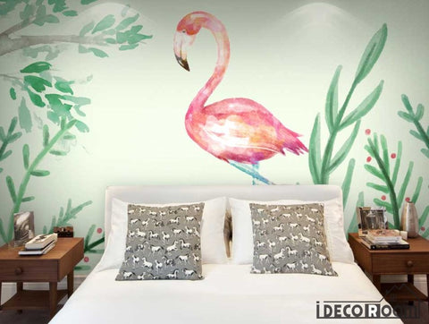 Image of Super Nordic Flower Bird wallpaper wall murals IDCWP-HL-000024