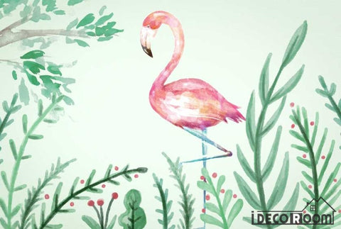 Image of Super Nordic Flower Bird wallpaper wall murals IDCWP-HL-000024