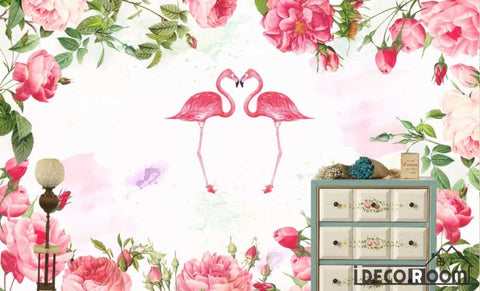 Image of Nordic elegant rose floral wallpaper wall murals IDCWP-HL-000028