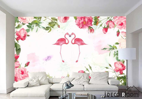 Image of Nordic elegant rose floral wallpaper wall murals IDCWP-HL-000028