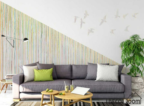 Image of Abstract minimalistic flying bird Nordic wallpaper wall murals IDCWP-HL-000088