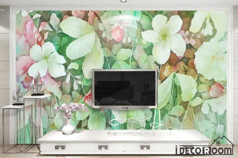 Image of floral Scandinavian aesthetic wallpaper wall murals IDCWP-HL-000092