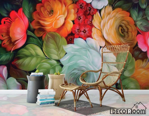 Image of Oil Painting Rose Continental wallpaper wall murals IDCWP-HL-000093