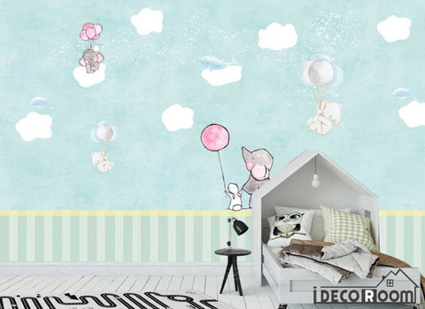Image of Nordic simple cartoon animal room wallpaper wall murals IDCWP-HL-000119