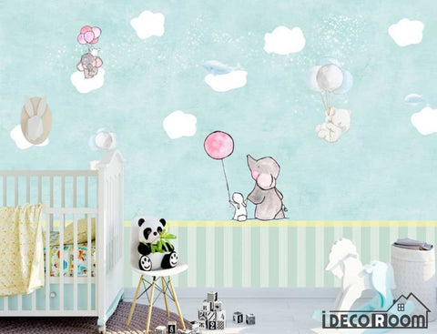 Image of Nordic simple cartoon animal room wallpaper wall murals IDCWP-HL-000119