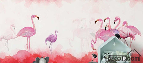 Image of Modern minimalist Flamingo Nordic wallpaper wall murals IDCWP-HL-000122