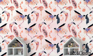 Modern minimalist  Flamingo Nordic wallpaper wall murals IDCWP-HL-000140